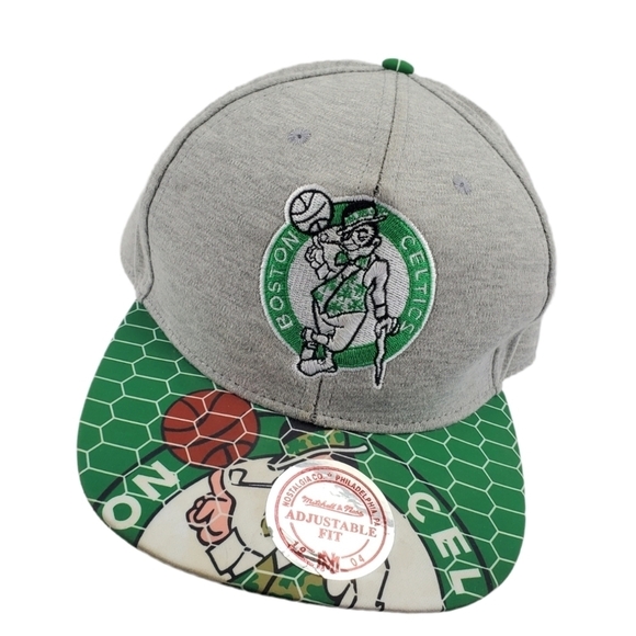 Mitchell Ness Boston Celtics Snapback Hat Ball Cap Wool 1-Sz 2024 NBA Champions - Picture 5 of 13